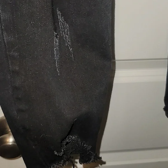 KanCan Black Jeans with Distressing - Picture 4 of 13